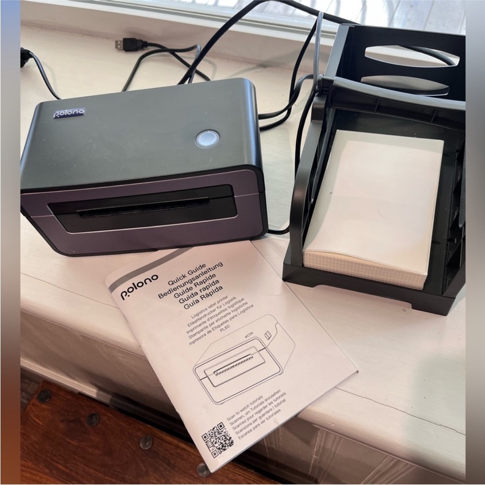 Polono Label Printer in Gray and Black